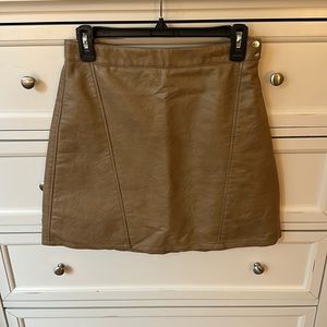 Zara Faux Leather Mini Skirt